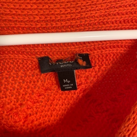 Talbots Boatneck Sweater Orange Anchor Knit - Picture 15 of 16